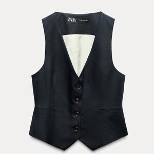 Spring 🌺 NWT ZARA TAILORED LINEN BLEND WAISTCOAT S
🚨 My prices firm no discount